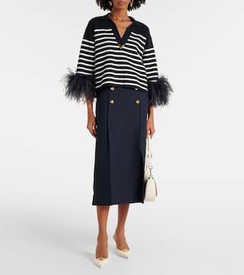 Jupe midi en Crepe Couture | Valentino