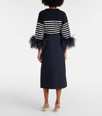 Jupe midi en Crepe Couture | Valentino