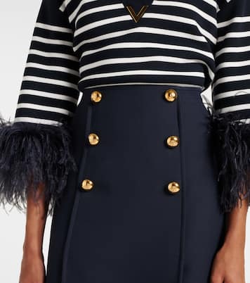 Jupe midi en Crepe Couture | Valentino