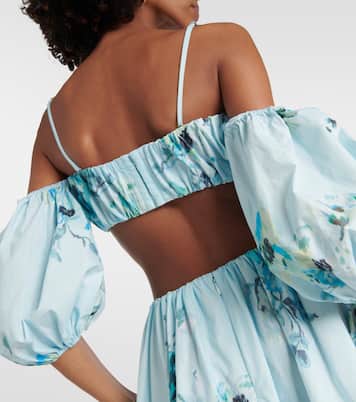 Crop top Lightburst de algodón floral | Zimmermann