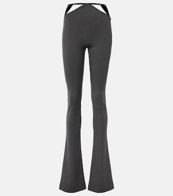 Pantaloni flared in jersey con cut-out | The Attico