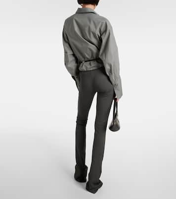 Pantaloni flared in jersey con cut-out | The Attico