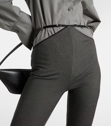 Pantaloni flared in jersey con cut-out | The Attico
