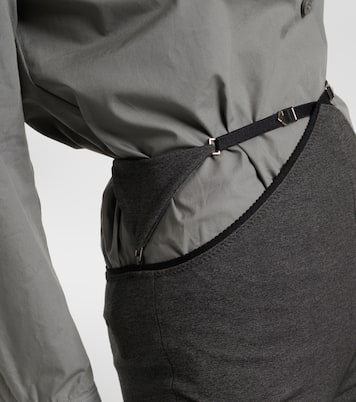 Pantaloni flared in jersey con cut-out | The Attico