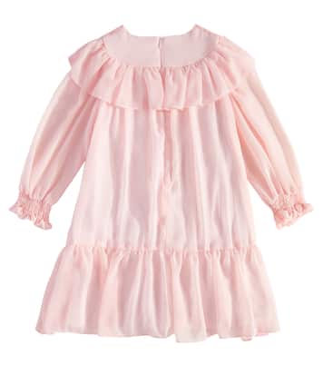 Ruffled shirred chiffon dress | Patachou