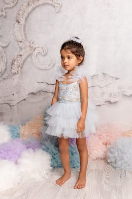 Bebé - set Starry Delight de vestido de tul y bragas de algodón | Tutu Du Monde