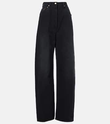 Jeans a gamba larga e vita alta | Prada