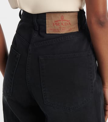 Jeans a gamba larga e vita alta | Prada