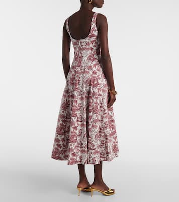 Abito midi Wells in cotone con stampa | Staud