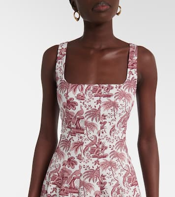 Abito midi Wells in cotone con stampa | Staud