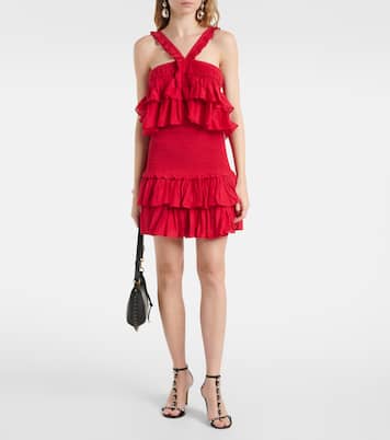 Minigonna Naomi in misto cotone a balze | Marant Etoile