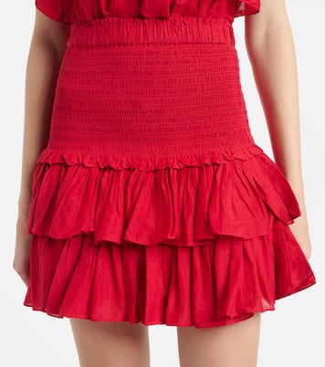 Minigonna Naomi in misto cotone a balze | Marant Etoile