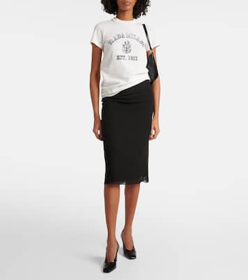 T-shirt in jersey di cotone con stampa | Prada