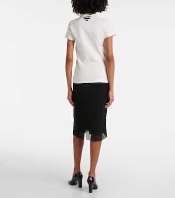 T-shirt in jersey di cotone con stampa | Prada
