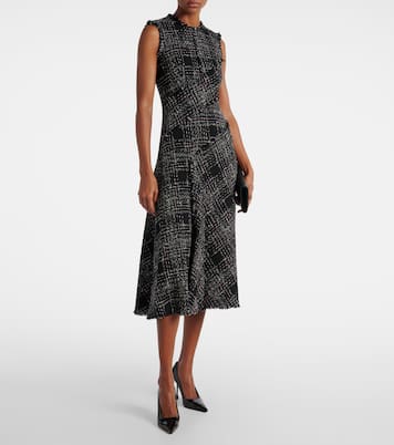 Abito midi in tweed di misto cotone | Erdem