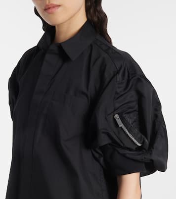Abito chemisier in popeline e twill | Sacai