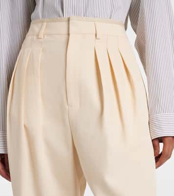 Wool-blend gabardine tapered pants | Lemaire