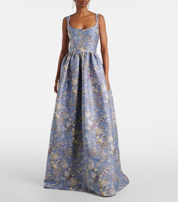 Abito lungo in jacquard floreale | Markarian