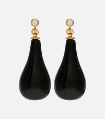 Ohrringe Onyx mit Kristallen | Toteme