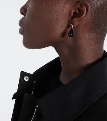 Ohrringe Onyx mit Kristallen | Toteme