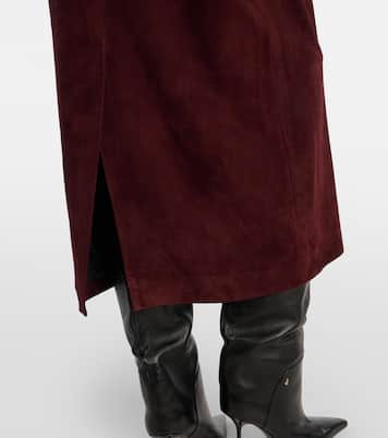 Gonna midi Selly in suede | Nour Hammour