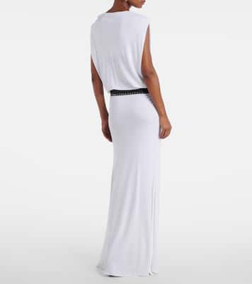 Belted draped jersey maxi dress | Christopher Esber