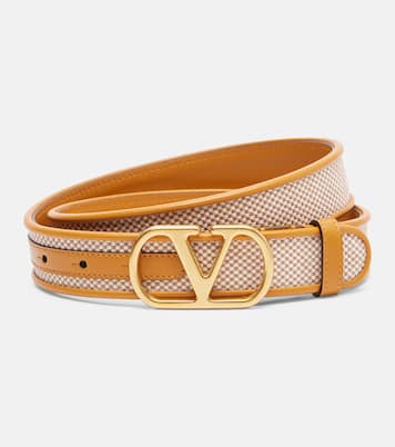 VLogo canvas and leather belt | Valentino Garavani