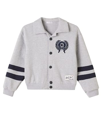 DG 코튼 플리스 바시티 재킷 | Dolce&Gabbana Kids