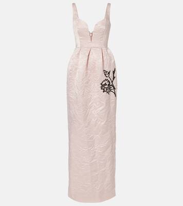 Embroidered satin gown | Erdem