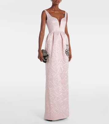 Embroidered satin gown | Erdem