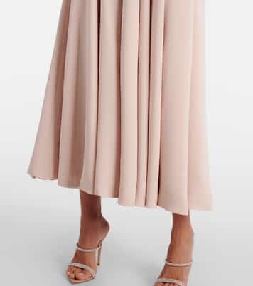 Aldina crystal-embellished crêpe midi dress | Costarellos