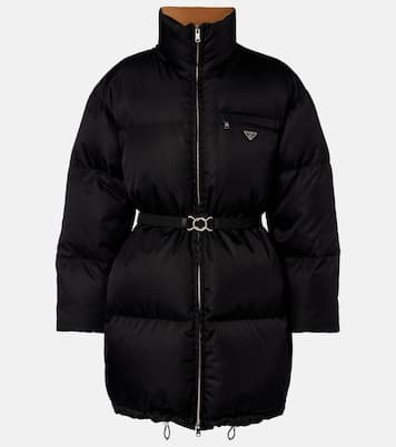 Re-Nylon belted down jacket | Prada