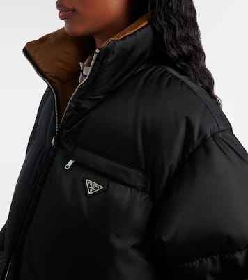 Re-Nylon belted down jacket | Prada