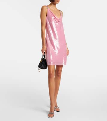 Medusa '95 sequined silk slip dress | Versace