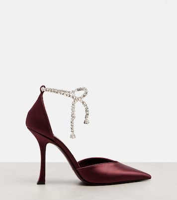 Stevie 100 embellished satin pumps | Jimmy Choo
