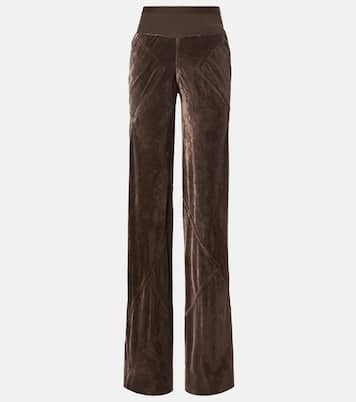Pantalon droit à taille haute en velours | Rick Owens