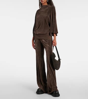 Pantalon droit à taille haute en velours | Rick Owens