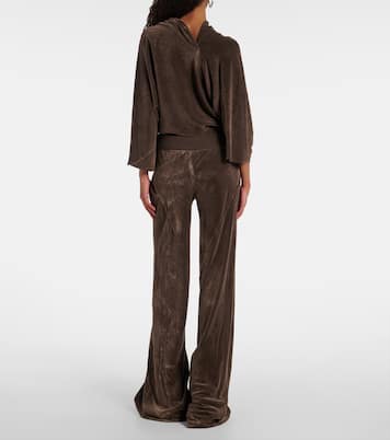 Pantalon droit à taille haute en velours | Rick Owens
