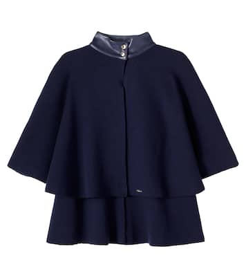 Cotton and wool cape | Chloé Kids