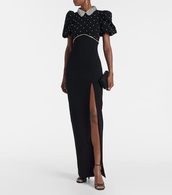 Amery embellished puff-sleeve gown | Rebecca Vallance