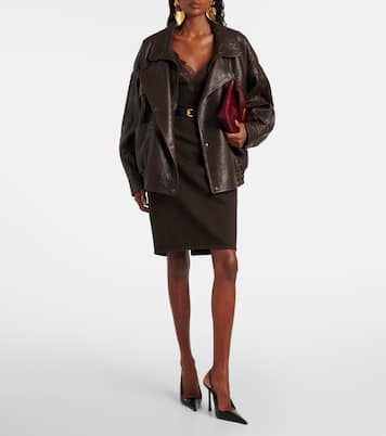 Cotton pencil skirt | Saint Laurent