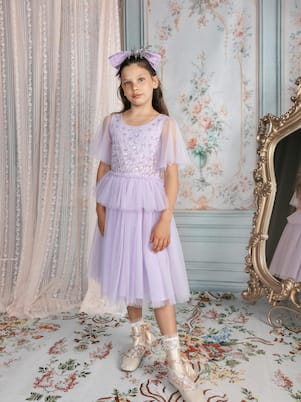 Verziertes Kleid Orchid Radiance aus Tüll | Tutu Du Monde