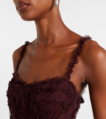 Talitha ruffled silk chiffon midi dress | Ulla Johnson