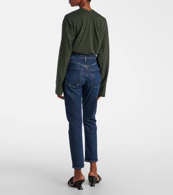 Riley high-rise straight jeans | Agolde