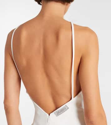 Feather-trimmed cady minidress | The Attico