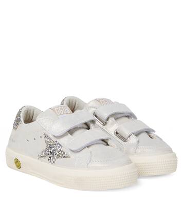 Sneakers May School aus Leder mit Glitter | Golden Goose Kids