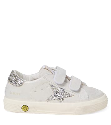 Sneakers May School aus Leder mit Glitter | Golden Goose Kids