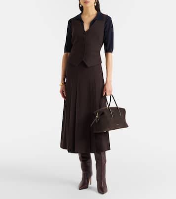 Stockholm Medium suede top-handle bag | DeMellier