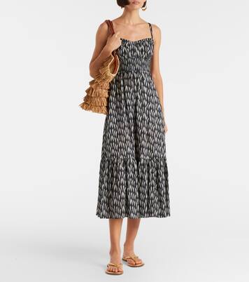 Vestido midi Nadine en mezcla de algodón | Ulla Johnson