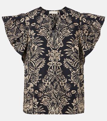 Severine printed cotton poplin top | Ulla Johnson